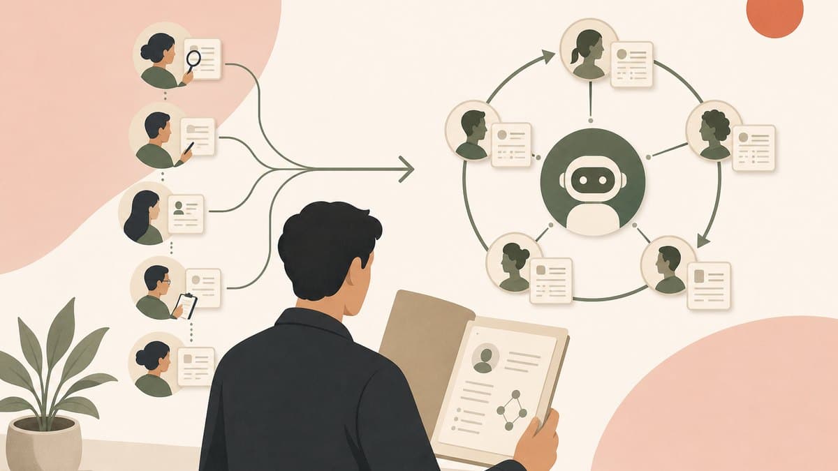 A founder replacing a chain of separate fraud review stages, a rules engine, a classifier, and a human analyst queue, with a single agent that closes the investigation loop