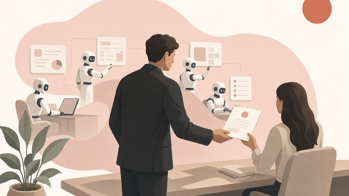 A single founder running an AI-native services operation, delivering finished outcomes to clients