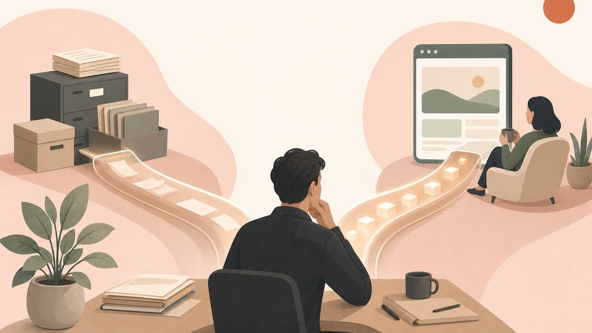 A founder choosing between a back-office automation board and a live customer workflow running inside their product