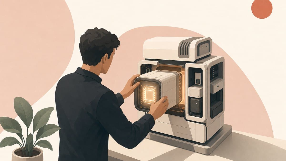 A single founder designing a modular product ready to drop in the next, more capable AI model