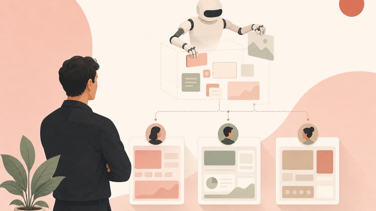 A single founder watching an AI assemble a different, personalized software interface for each user in real time