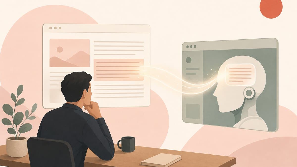 A founder watching a single paragraph lift off a published web page and travel into an AI agent's context window