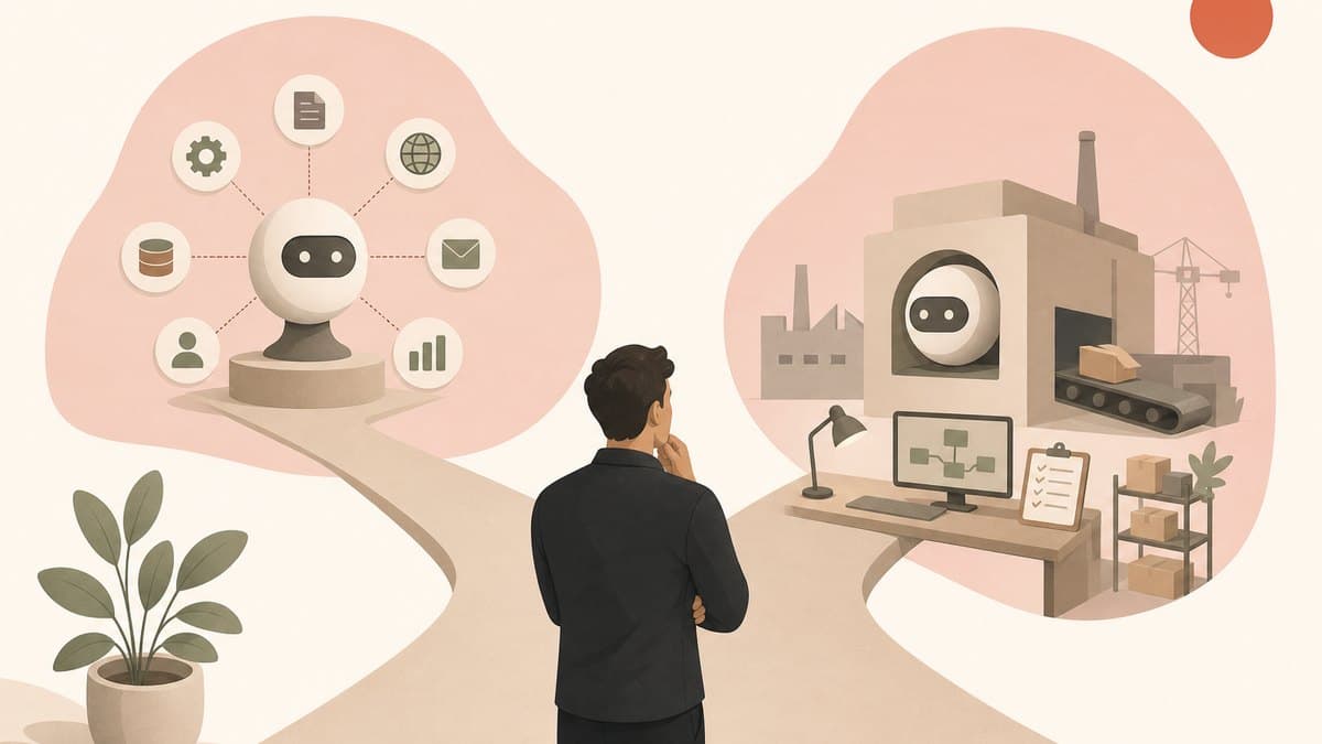 A founder choosing between a general purpose agent harness and an agent built deep into one industry's workflow