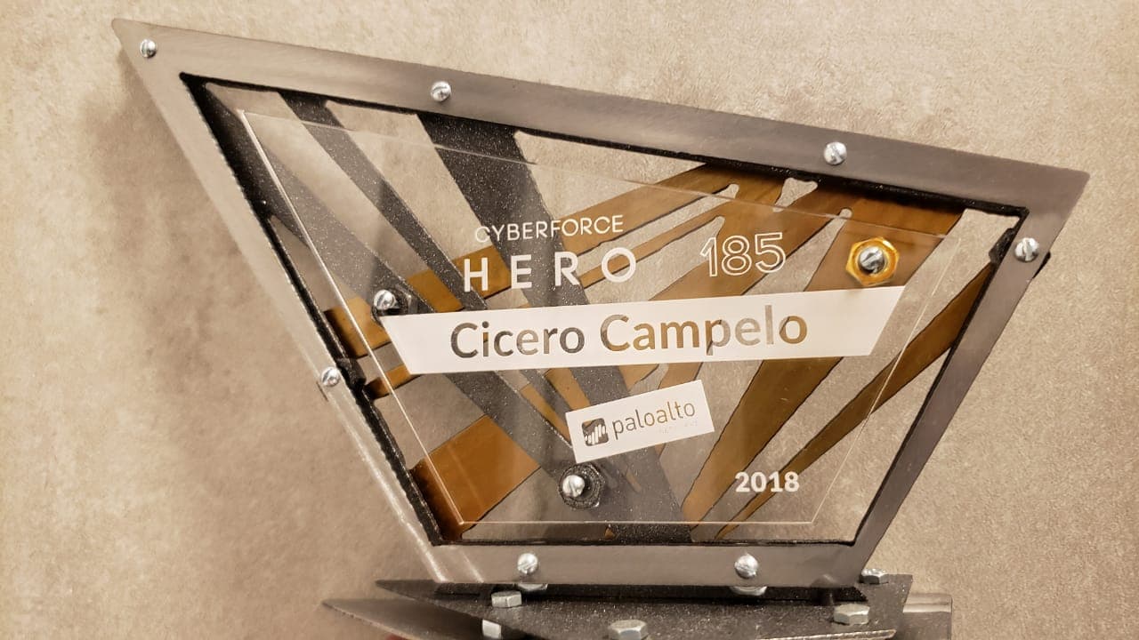 CYBERFORCE Hero award — Cicero Campelo, Palo Alto Networks